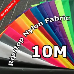 Tela de nailon para cometa, 10 metros de revestimiento de PU, bolsa de tela repelente al agua para exteriores, fabricación de pancarta, tienda de campaña, cubierta de lona, saco de cosas