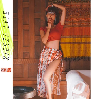 

Sexy Women Swimsuit 2020 New Korean Style Split Short Sleeve Wire Free Bikini Three Piece Sets