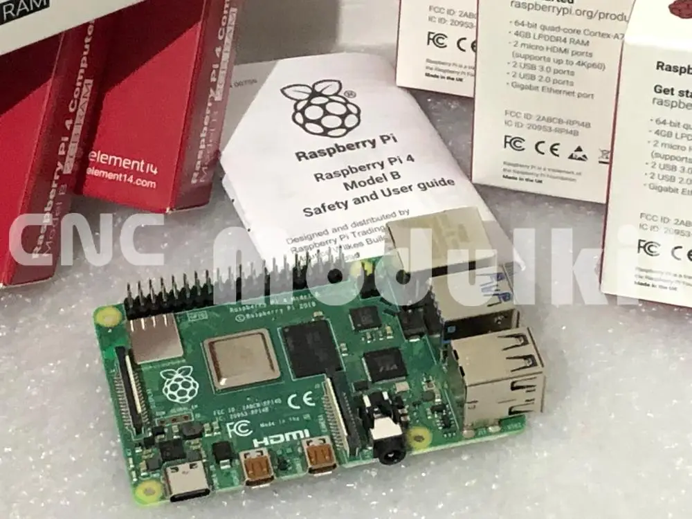 Raspberry Pi 4B Broadcom 4G 1,4 ГГц 512 Мб основная плата Linux демонстрационное Программирование WiFi и Bluetooth CNC модульный комплект