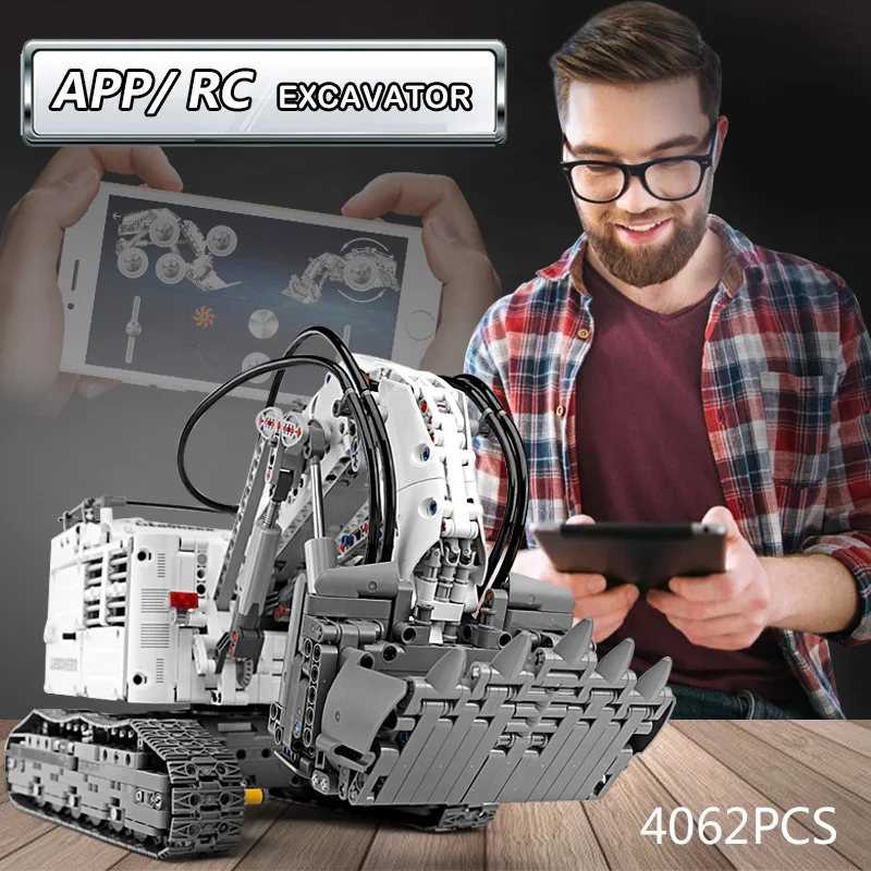 Совместим с ed Technic серии 42100 кирпичи Liebherrs экскаватор R9800 Мотор мощность модель