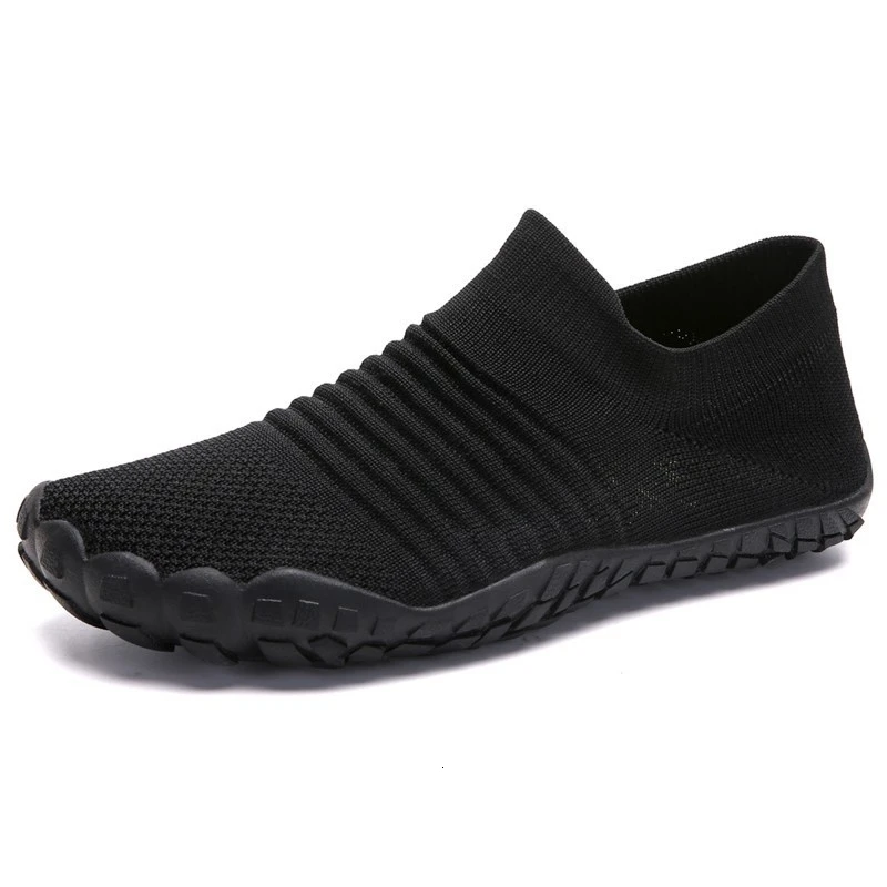 fashion black shoes Летние быстросохнущие туфли для плавания; женская черная обувь с пятью пальцами; нескользящая водонепроницаемая обувь; пляжная обувь для плавания и серфинга; большие размеры - Цвет: fashion black shoes