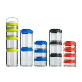 

Dishwasher Safe Easy Clean Keep Fresh Dustproof Stackable Twisting Lock Storage Jar Removable Handle Home Travel Four Containers