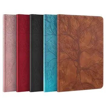 

For Mediapad T5 10 AGS2 W09 L09 L03 W19 Case Embosssed Life Tree Cover For Huawei MediaPad T5 10.1 inch PU Leather Tablet + Film