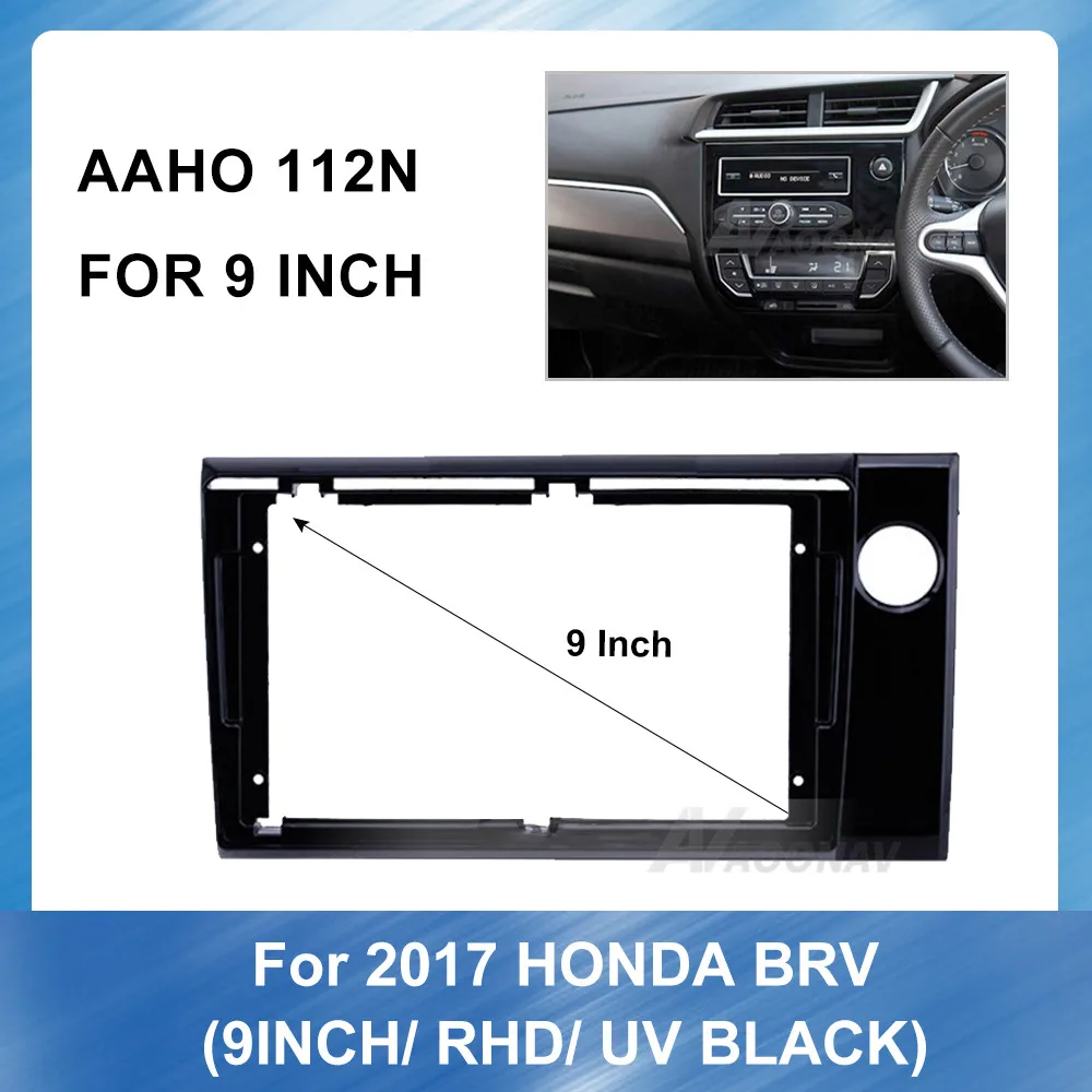 Car Radio Fascia for HONDA BRV 2017(RHD) Dashboard Refitting Installation  Trim Kit Frame Stereo Panel Car Accessories Face Plate