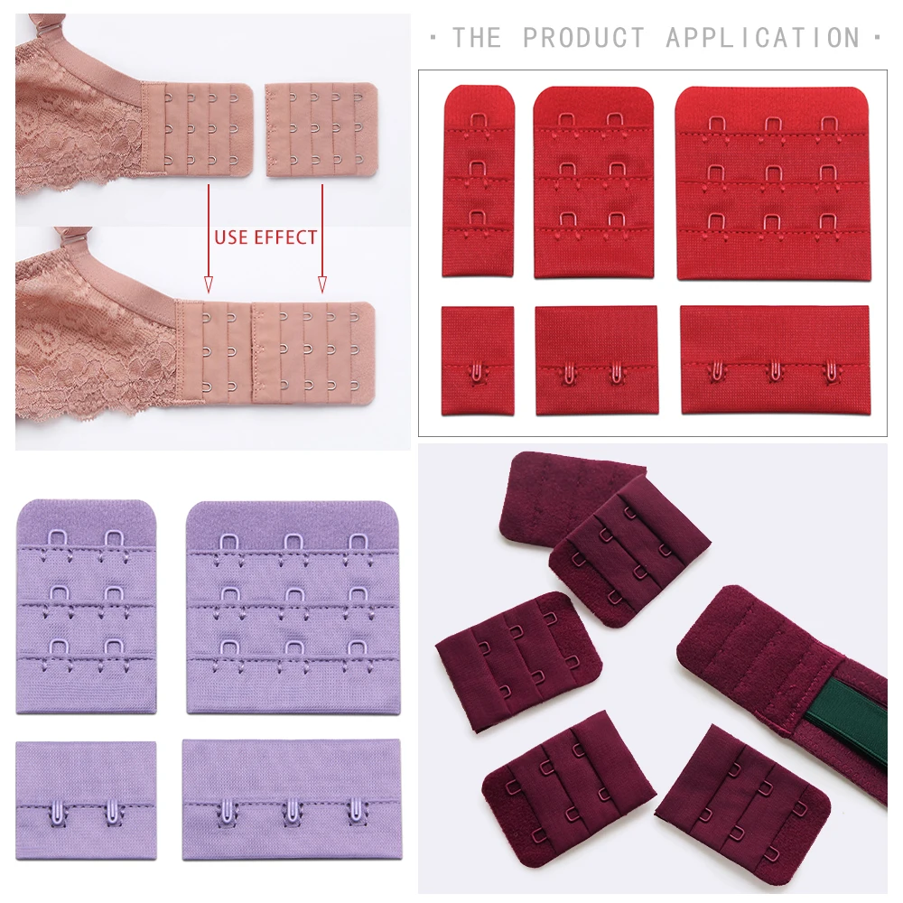 Bra Strap Adjustment Buckles 10sets/lot Ladies Useful Bra Extenders Strap Extension Adjustable Belt handmade Buckle accessories DIY