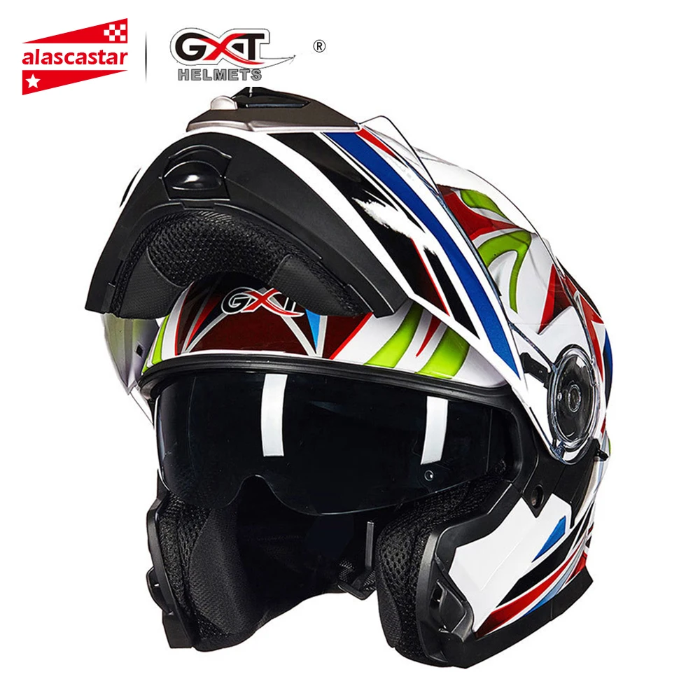 GXT шлем для мотокросса мотоциклетный шлем Полнолицевой шлем анти-туман мотокросса Chopper Racing Filp Up модульная езда Casco Moto