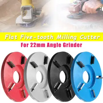 

Wood Carving Disc Angle Grinder For 22mm Aperture Angle Grinder Attachment Five-teeth Milling Cutter Woodworking Grinder
