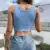 2021 Лето Ребристые топы Sexy Crop Жилет Мода Harajuku Корейский Женский Вязаный Белый синий Летние женщины Slim Fit Печатные топы