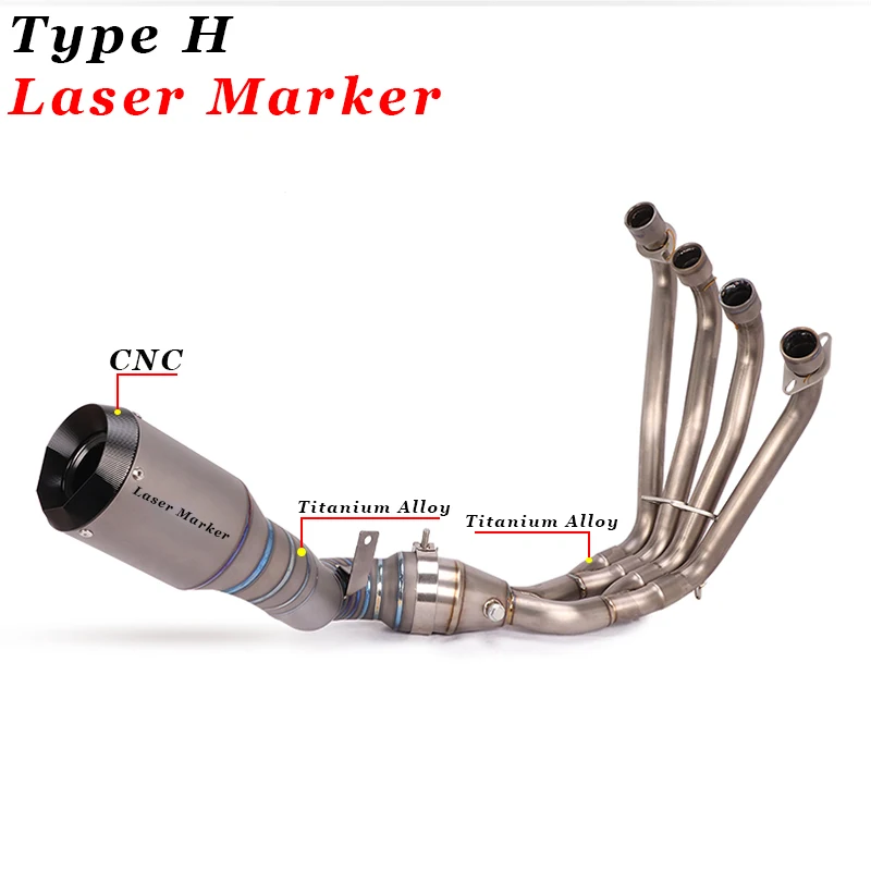 Motorcycle GP Full Exhaust System Modified Titanium Alloy Escape For Honda CBR650R CB650F CB650R CBR650F With Muffler Slip-On