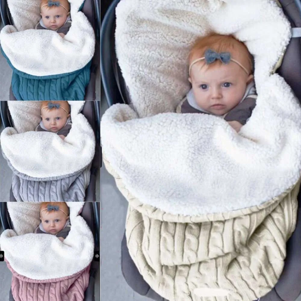 

Baby Stroller Sleeping Bag Winter Warm Sleepsack Windproof Infant Wheelchair Envelopes Footmuff 2020