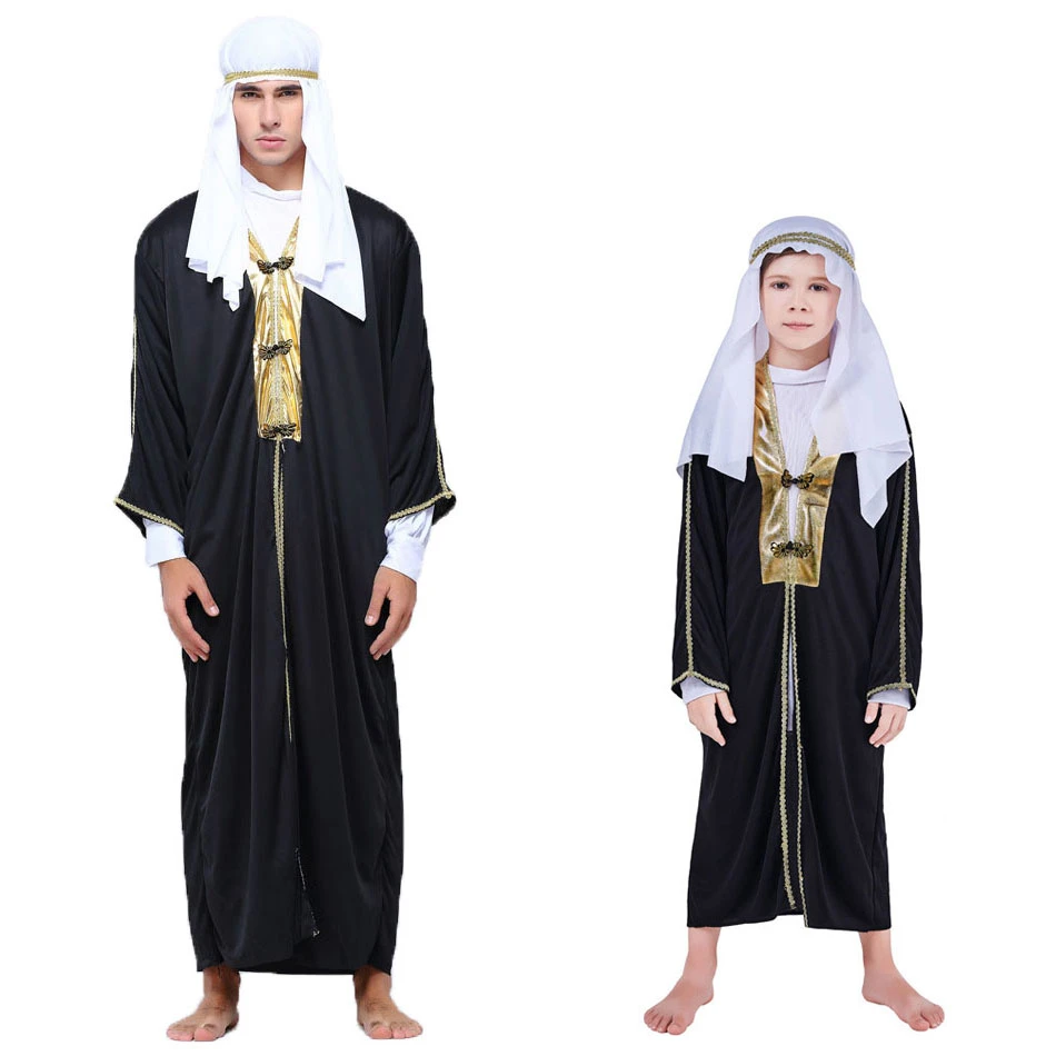 Adult Arabian Sultan Arab Sheik Men Fancy Dress Costume Party Outfit Halloween