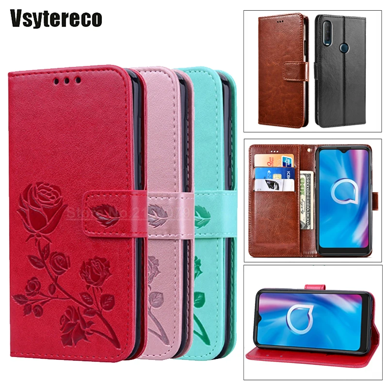 Чехлы для телефонов Alcatel 1X 5008Y 1S 5024D 1C 5003D 2019 чехол PU кожаный кошелек с застежкой |