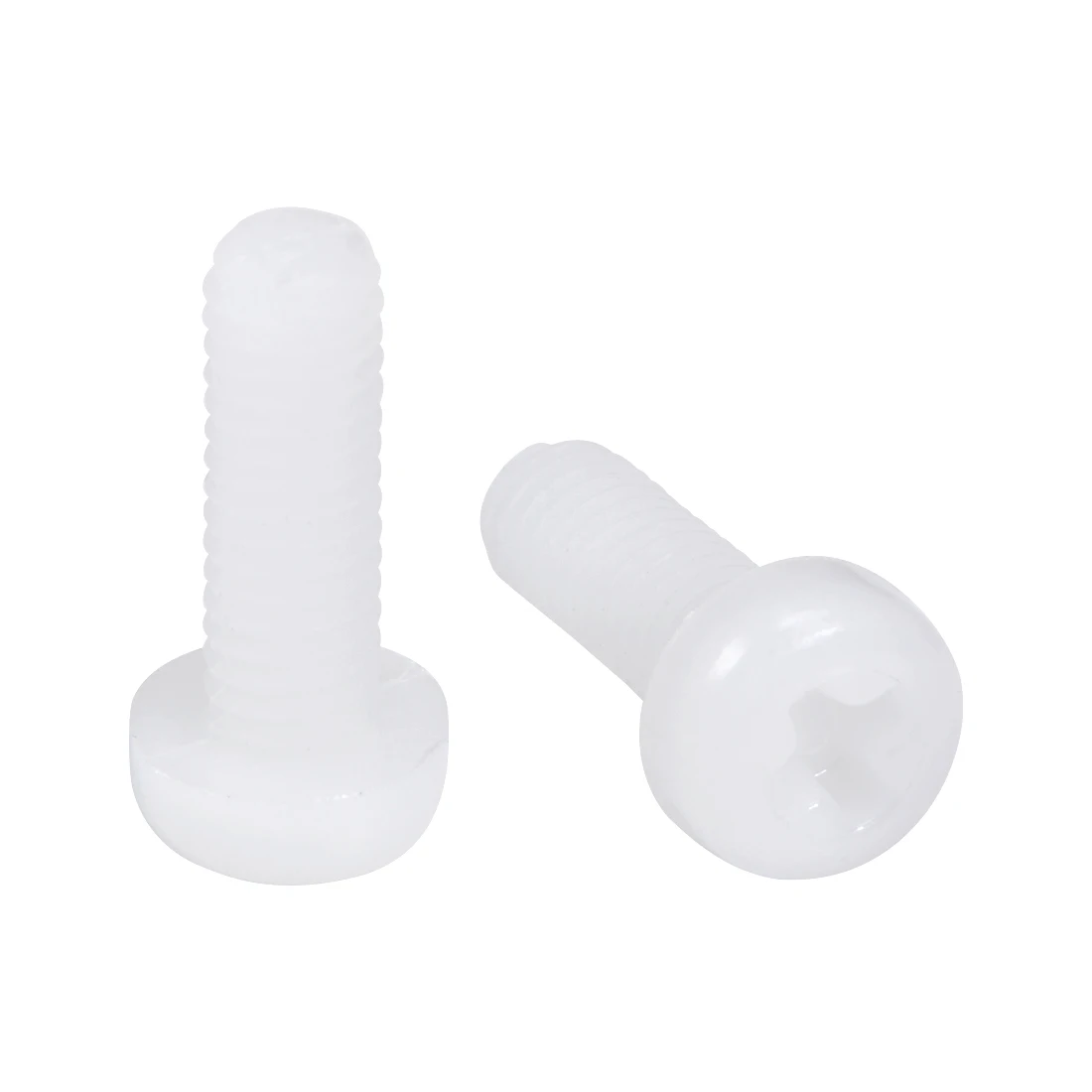 

uxcell M4x12mm Threaded Nylon Phillips Cross Pan Head Machine Screws Bolts White 20Pcs