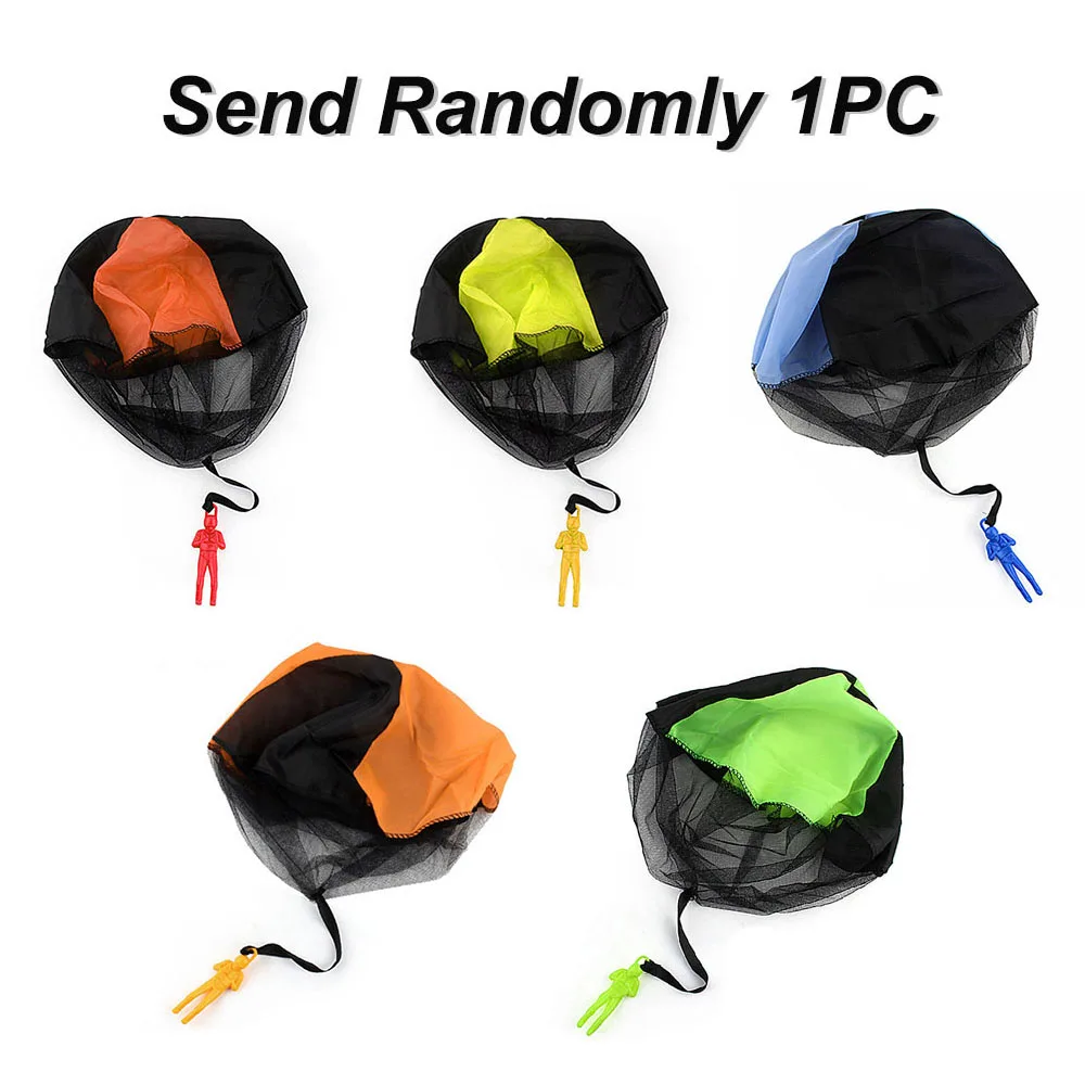 1PCS Send Randomly Ручные метания мини игры солдат игрушечные парашюты для детей на открытом воздухе веселые спортивные детские развивающие парашюты игры - Цвет: 1PCS Send Randomly