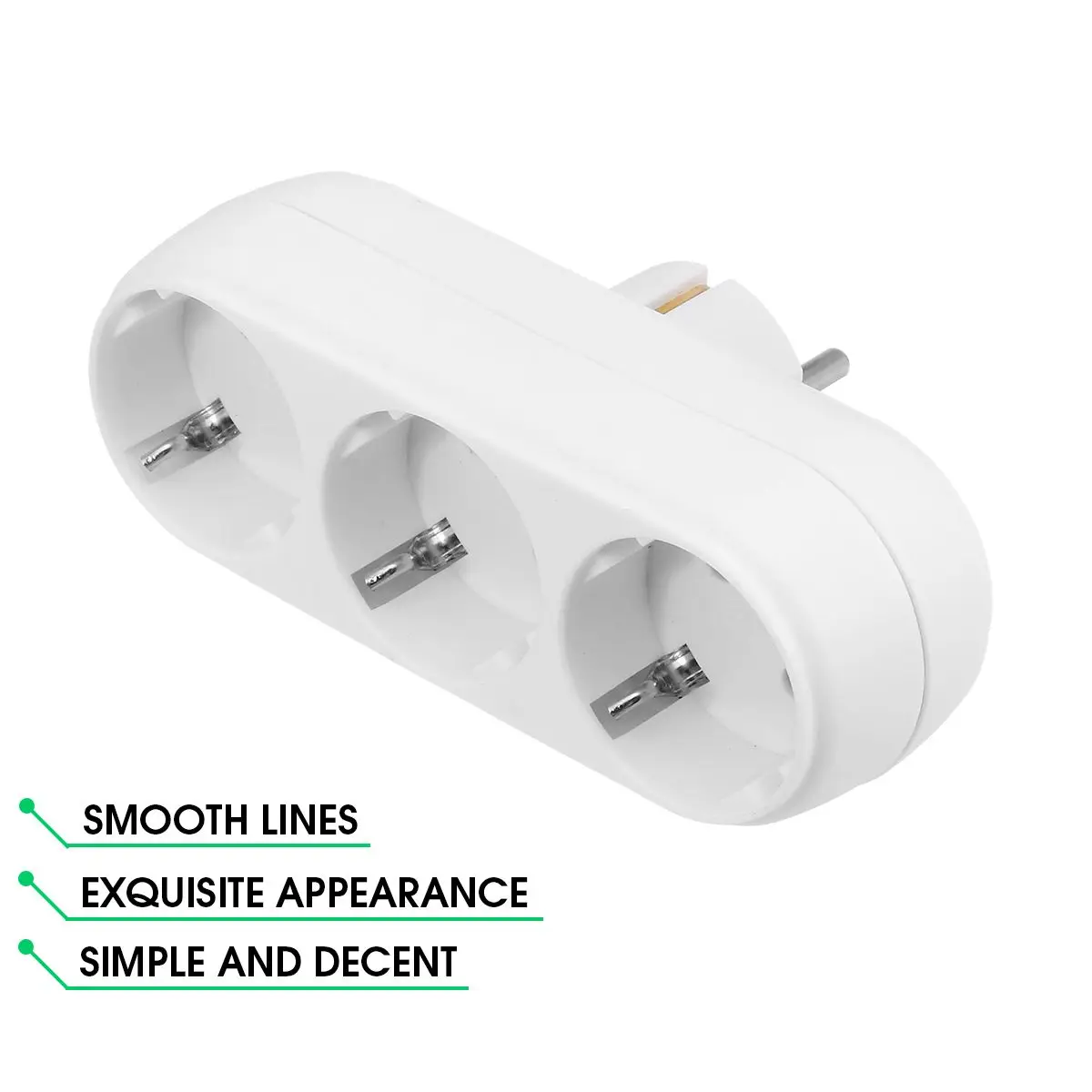1 до 3 Way Европейский конверсионная вилка для 3500W 16A штепсели для путешествий ЕС Стандартный Мощность разъем адаптера 250V Мощность полосы
