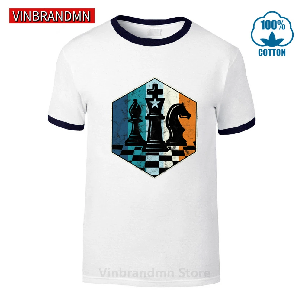 Camiseta xadrez retrô, camiseta masculina com design de ideia de desenho,  vintage, jogo de xadrez - AliExpress