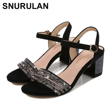 

SNURULAN 2020 Summer Beige Heeled Sandals Thongs Platform High Heels Comfort Shoes For Women Big Size Soft Ladies