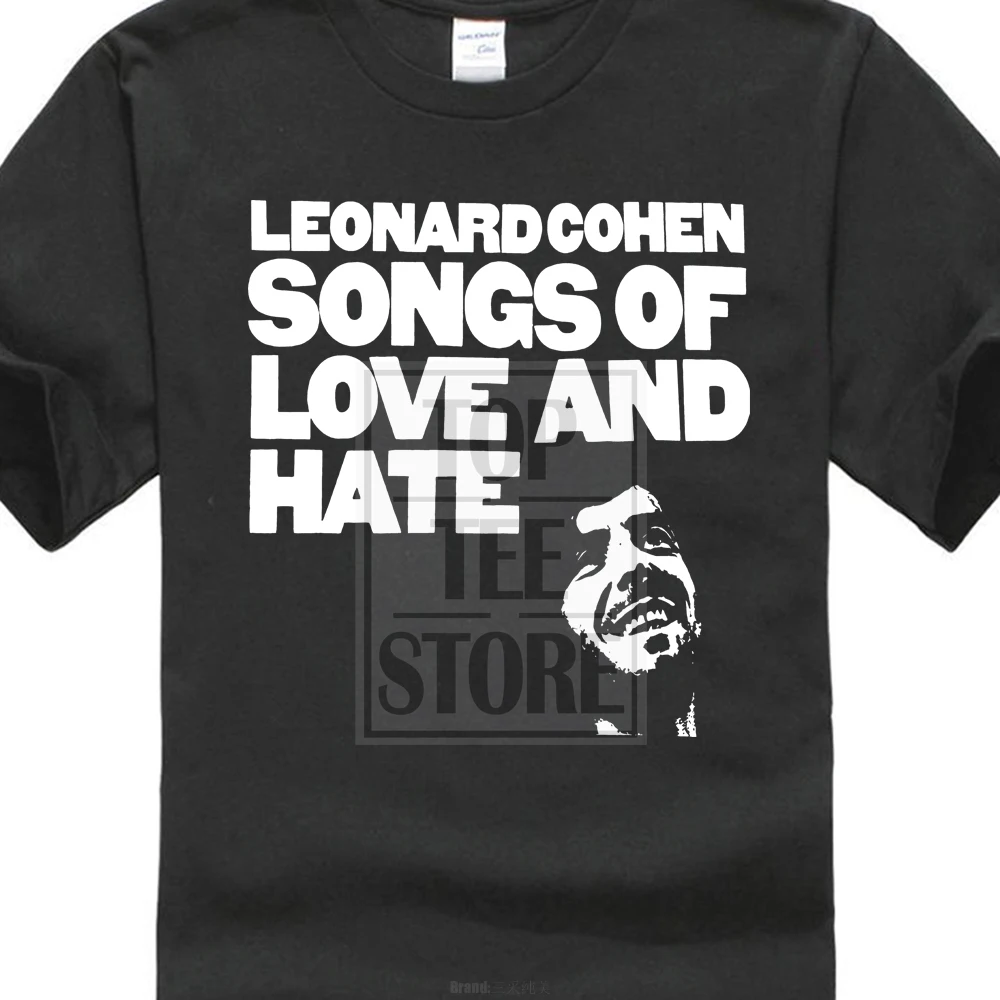 Горячая Leonard Cohen Songs Of Love And Hate Мужская Черная Футболка размер S 3xl футболка с