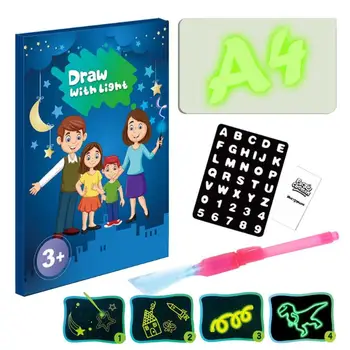 

A4 LED Luminous Drawing Board Graffiti Doodle Drawing Tablet Magic Draw With Light-Fun Fluorescent Pen Educational Toys