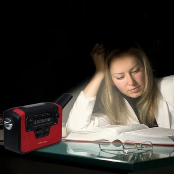 

Bluetooth Radio Solar Hand Crank Emergency Am/Fm/Sw/Wb Radio Led Flashlight Reading Camping Lamp Solar-Powered Hand Radio