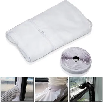 

400cm Anti Hot Air Window Seal Cover Plate with Adhesive Hook Tape for Portable Mobile Air Conditioners Tilt Window Dryer