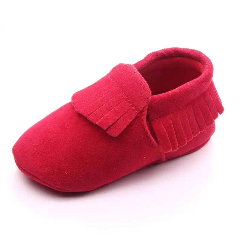 Cute newborn baby shoes baby boy girl baby soft leather soft shoes first walker leather tassel crib light color casual moccasins