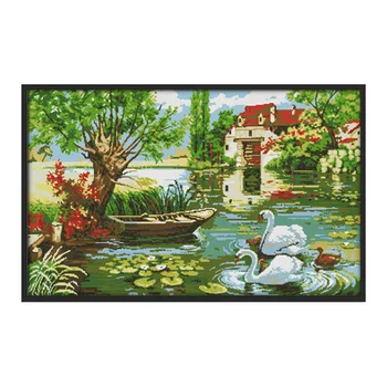

Love Home Printed Patterns Cross Stitch Kits 14CT 11CT Embroidery Needlework Sets Home Decor White Canvas Sewing Handmade Crafts