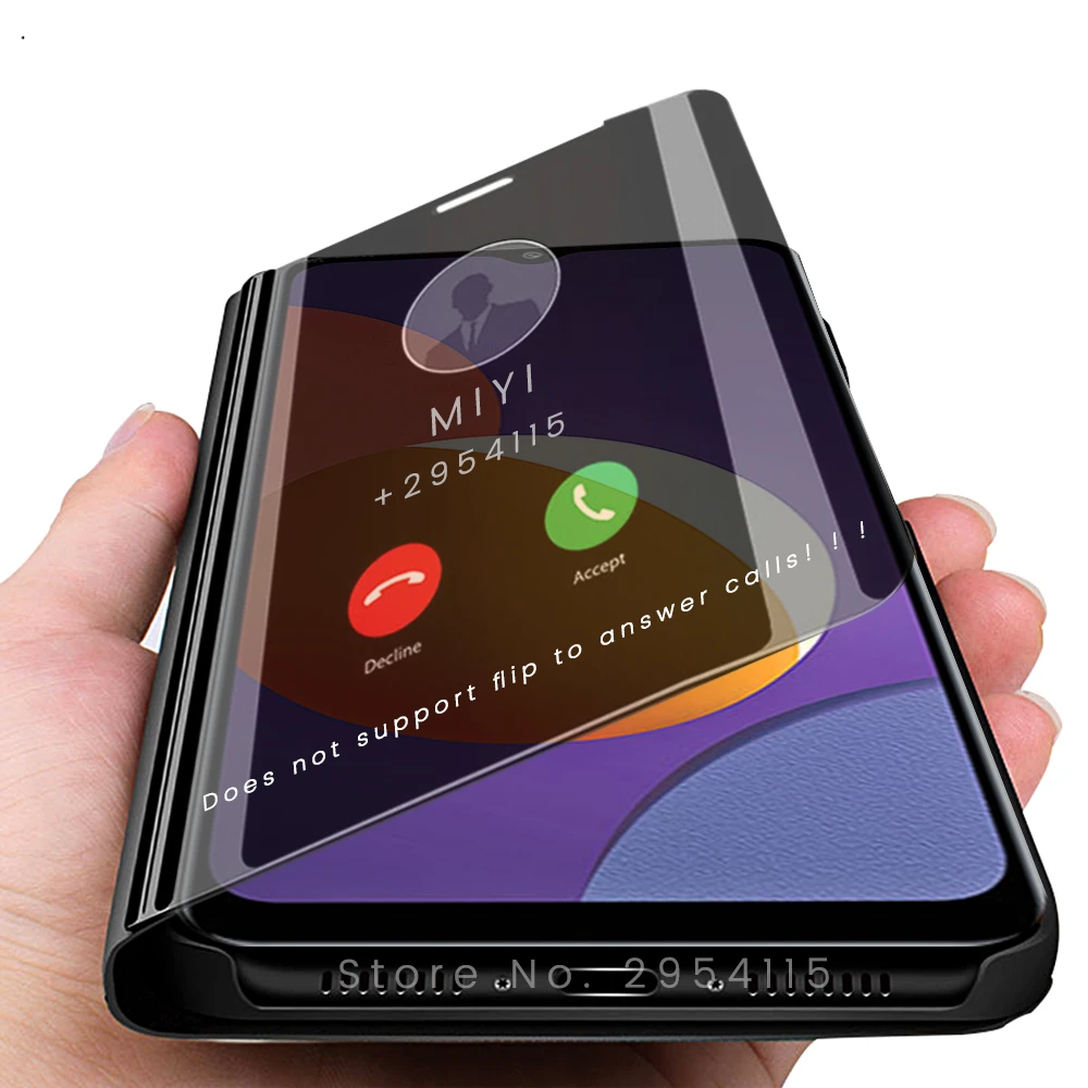 for samsung m12 case smart sleep view mirror magnetic flip stand coque for sumsung galaxy m12 m 12 2021 protect shell 6.5inches best case for samsung