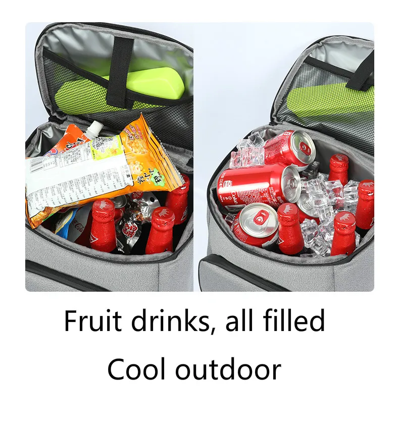 DENUONISS Picknick Kühltasche Große Kapazität Camping Mahlzeit Thermische  Rucksack Mit Flasche Opener 100% Dicht Isolierte