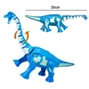 Juego de dinosaurio de juguete de bloques de construcción para niños, figura de tiranosaurio Velociraptor, Triceratop, t-rex, Dino World Park, juguete de bloques ► Foto 3/4