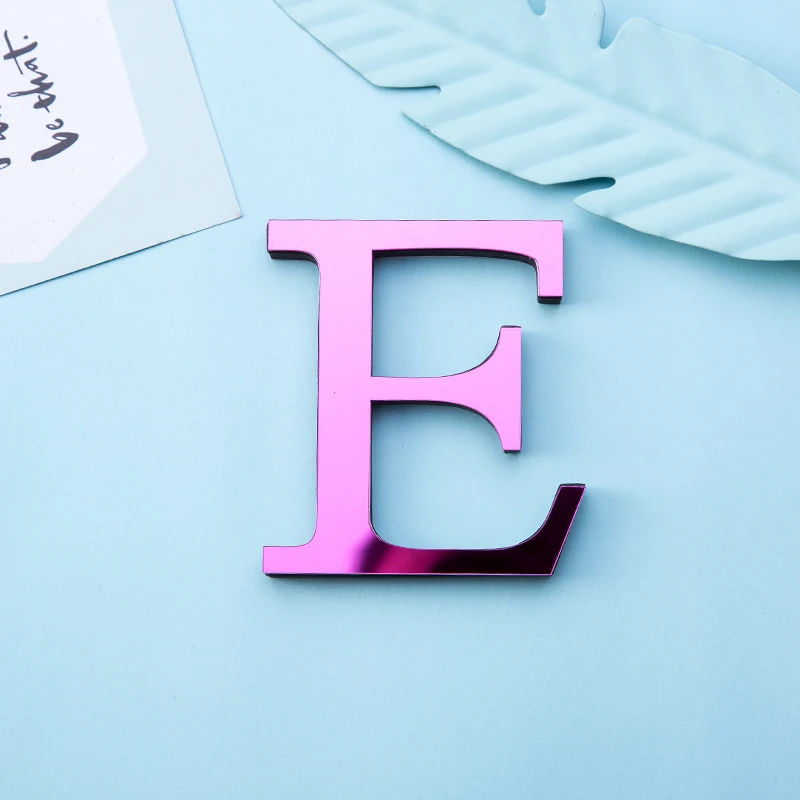 10 см Lettre Anniversaire Decoration 26 букв DIY 3D зеркальные акриловые наклейки на стену домашний