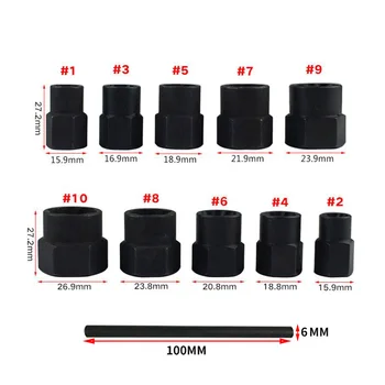 

Tool Nut Remover Threading Set Extraction Socket Damaged Rounded Locking Wheel