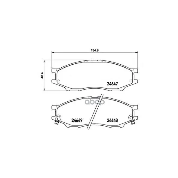 P56083_колодки Дисковые Передние! Nissan Sunny 1.5-2.0 98 Brembo P56083 Brembo арт. P56083