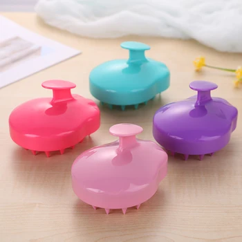 

Silicone Hair Brush Shampoo Scalp Brush Comb Head Slimming Massage Brush Head Smooth Hair Massage Scrubber