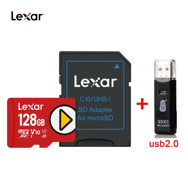 canon memory card Lexar Original Play High Speed C10 A1 U1 Micro SD card 128GB SDXC  Memory Card UHS-I  For Switch For Drone Gopro Sport Camcorder memory card for phone