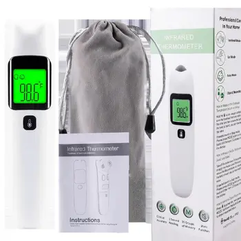 

Digital Infrared Forehead Thermometer Handheld Non-Contact LCD Body IR Measuring Gun with Fever Alert Function Backlight