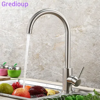 

Rubinetto Cucina A Parete Mixer Hot Cold Water Kitchen Faucet Stainless Steel Stream Deck Mount Kitchen Sink Taps Modern Faucets