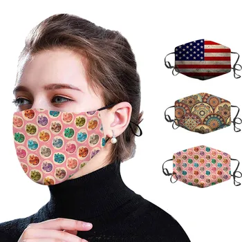 

Mascarilla Printed Adult Face Mask Fashion Mouth Mask Adjustable Sport Outdoor Mouth Cover Mask Reusable Mouth Caps Washable