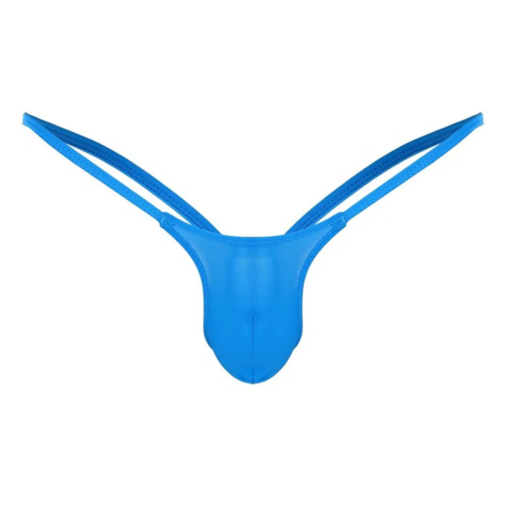 Male Underwear Open Back Mens Underpants Low Rise Briefs G-string Thong Underwear Solid Color Men's Sexy Thong Male Underwear
