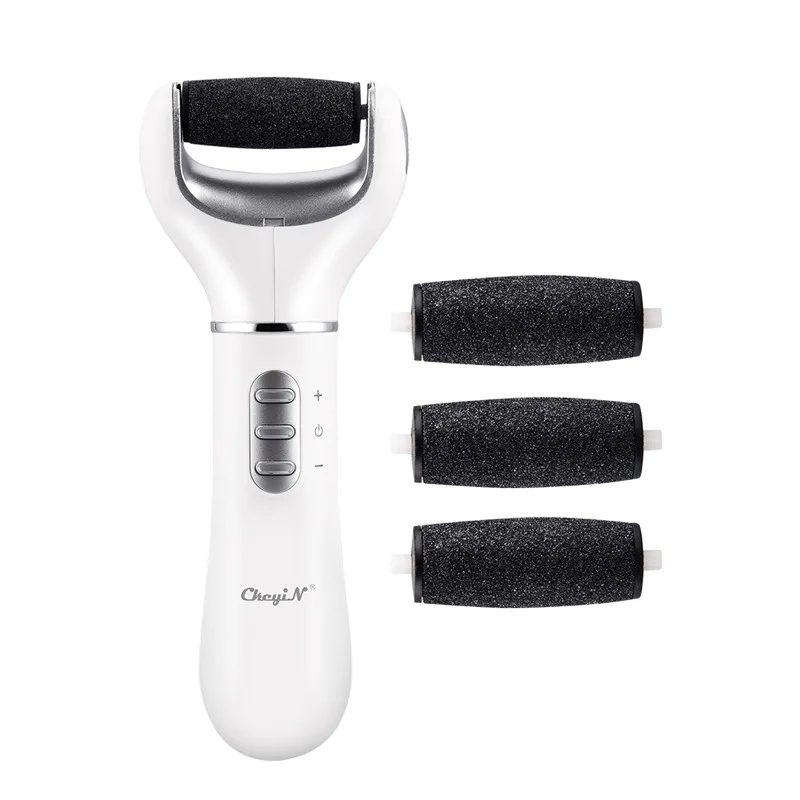 

Electric Foot File Callus Remover Pedicure Tools Feet Heel Dead Skin Exfoliating Grinding Roller Foot Care with 4 Grinding HeadS