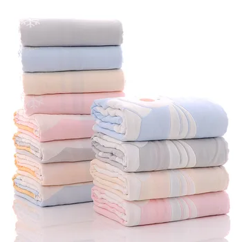 

[New Style] 6-Layer Pure Cotton Gauze Children's Quilt Thick 110 X 110cm a Single Flower Colored Cotton Gauze Children's Quilt