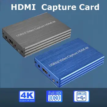 

4K 2K USB3.0 HDMI to HDMI Game Video Capture Card 1080P HD Video Recording Capture Recorder for OBS Game Live Broadcast Box