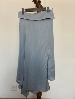 

2020 Spring And Autumn New Style Women's Versatile Solid Color Slit Irregular Skirt 0320