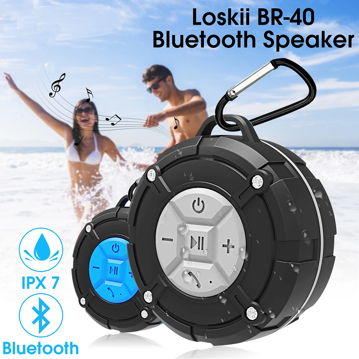 Открытый водонепроницаемый bluetooth динамик IPX7 портативный беспроводной стерео громкий динамик Душ Саундбар велосипедный динамик s с присоской