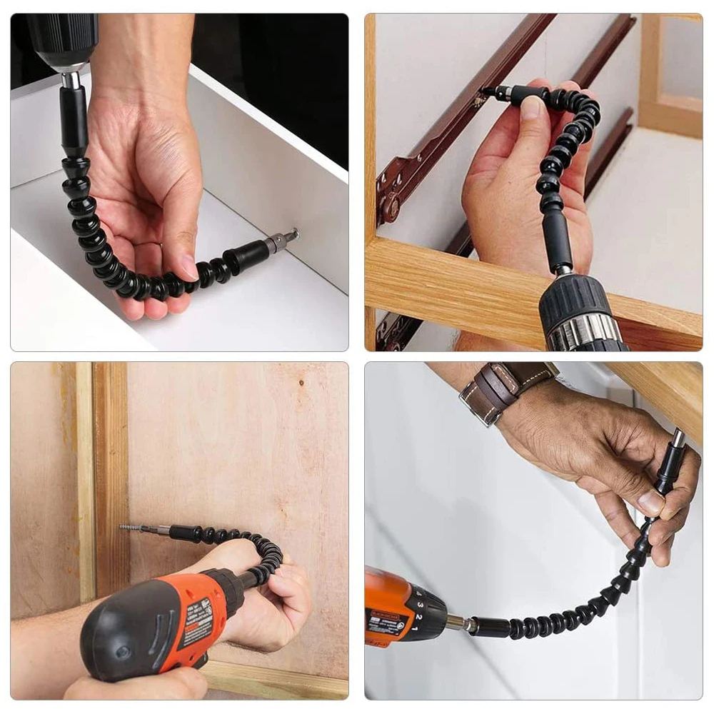 1-4'' Arbre Flexible Hexagonal Vissage Extension Rallonge Pour Perceuse Tournevis Electronique