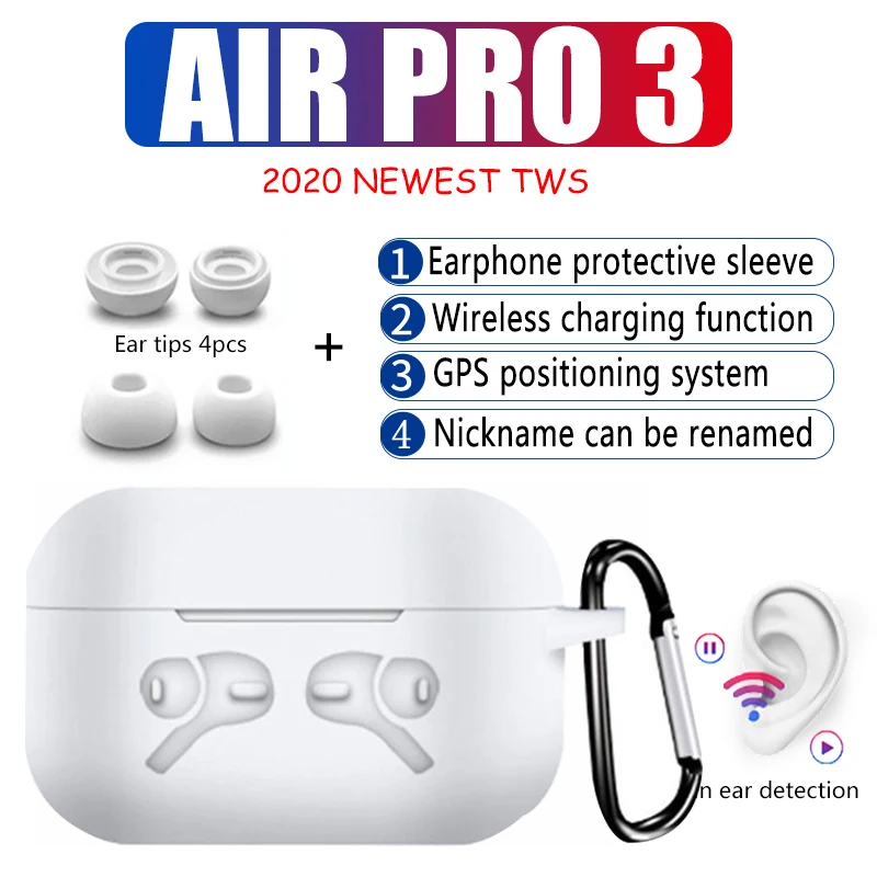 Air Pro 2020 Newest Bluetooth Earphones Air 3 True Wireless Earbuds Super Bass Metal Vents Force Control PK i900000 i100000 TWS