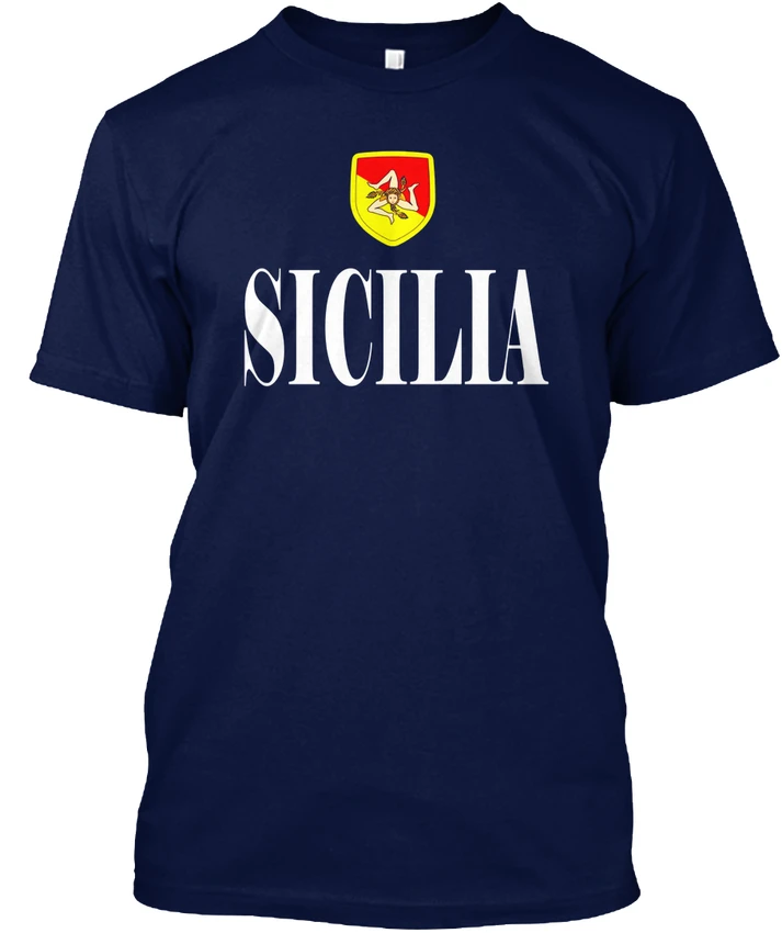 Сицилия Италия Sicilian Flag-Sicilia хлопок Лето Новая мода для короткий рукав Harajuku футболки