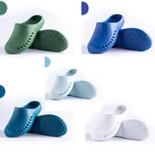 Мужские модные летние тапочки; удобная мягкая нескользящая обувь; женская обувь для медсестры; дышащие массажные тапочки; обувь с отверстиями