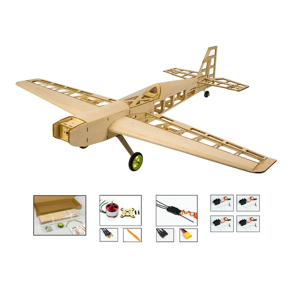 

EP Balsa Wood Training Plane 0.8M Wingspan Biplane RC Airplane Aircraft Woodiness Model Toys DIY KIT/PNP for Kid