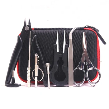 

vape tool kit DIY coil mini bag tweezers pliers srewdriver coil jig for RDA RTA tank electronic cigarette accessories